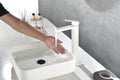 BATHROOM FAUCET Single Handle Bathroom Sink Faucet white-stainless steel