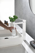 BATHROOM FAUCET Single Handle Bathroom Sink Faucet white-stainless steel