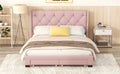 Queen Size Storage Bed Linen Upholstered Platform