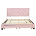 Queen Size Storage Bed Linen Upholstered Platform