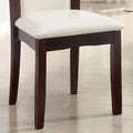 Style Comfort Contemporary 2pcs Side Chairs Dark white-brown-dining