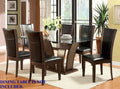 Style Comfort Contemporary 2pcs Side Chairs Dark brown-brown-dining