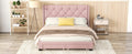 Queen Size Storage Bed Linen Upholstered Platform