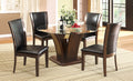 Style Comfort Contemporary 2pcs Side Chairs Dark brown-brown-dining