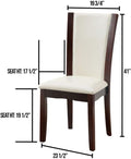 Style Comfort Contemporary 2pcs Side Chairs Dark white-brown-dining