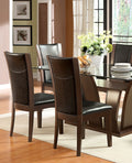 Style Comfort Contemporary 2pcs Side Chairs Dark brown-brown-dining