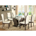 Style Comfort Contemporary 2pcs Side Chairs Gray And white+gray-gray-dining