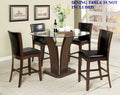 Style Comfort Contemporary 2pcs Counter Height Chairs brown-brown-dining