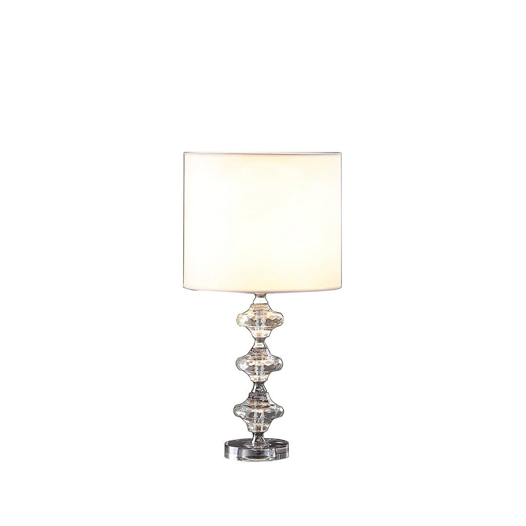 22.25" Geometric Prism Solid Crystal Table Lamp