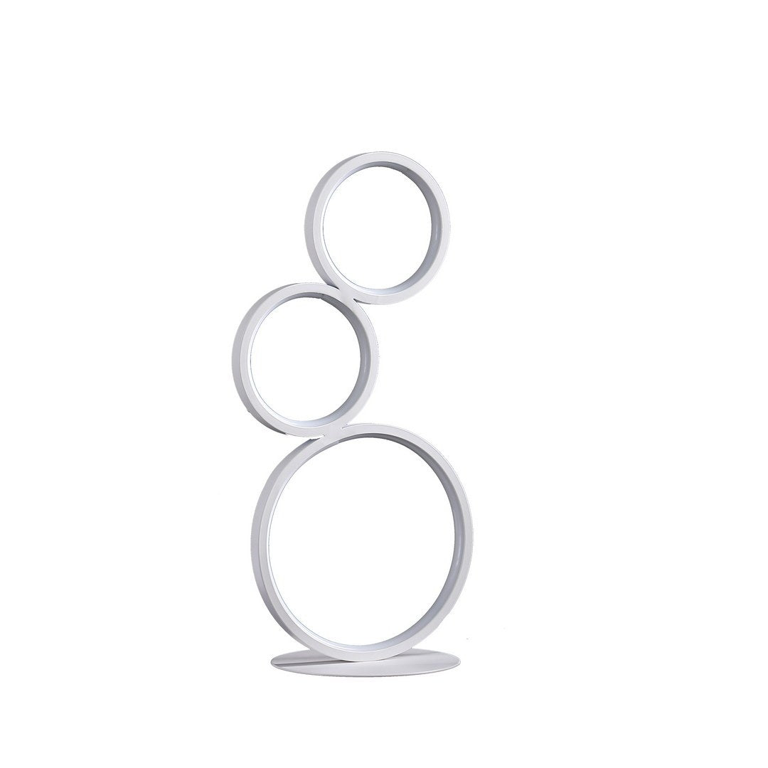 17" In 3 Ring Shaped Odu White Led Minimalist