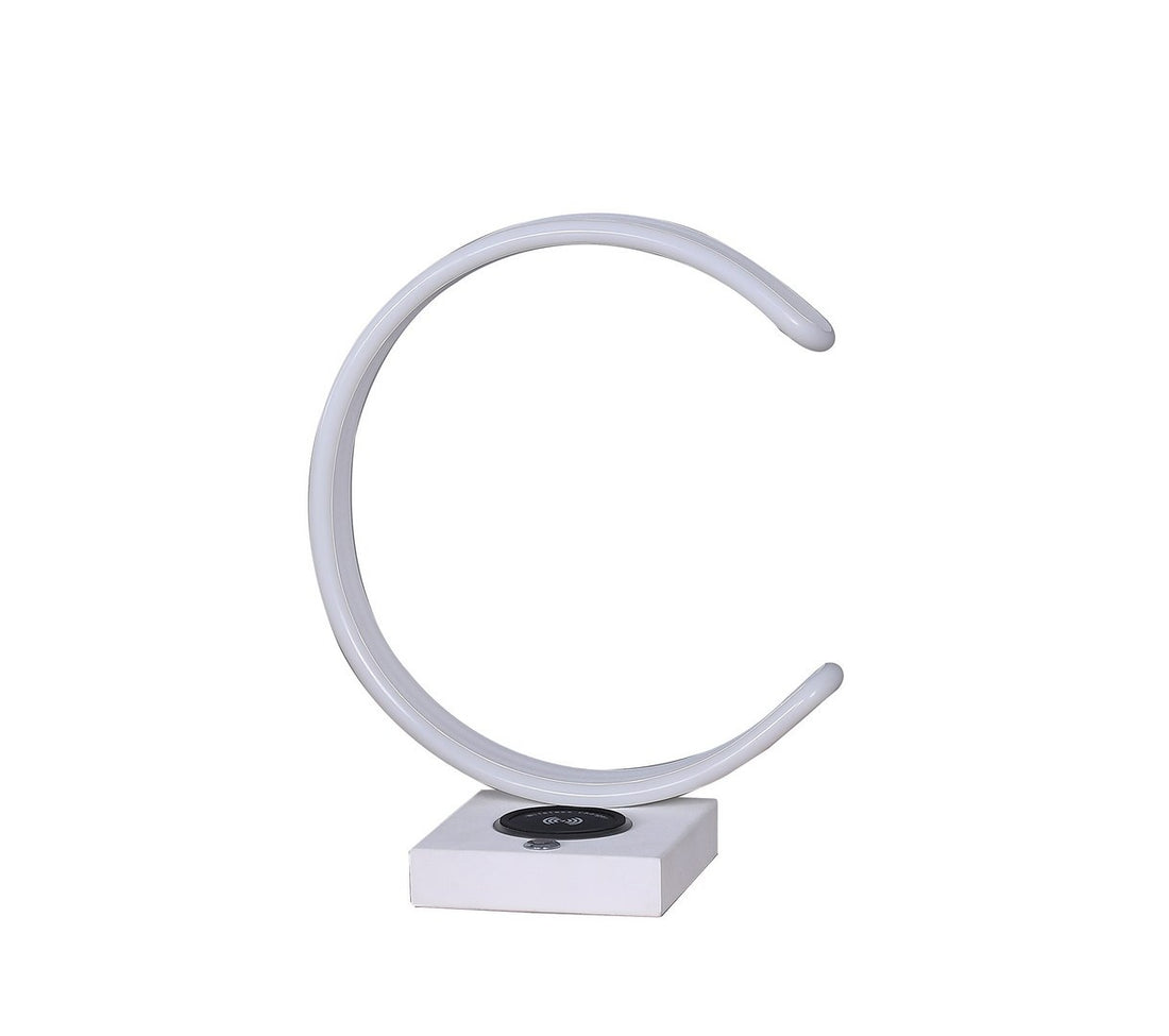 13.5" C Shape Led w Usb Wireless Charger Port