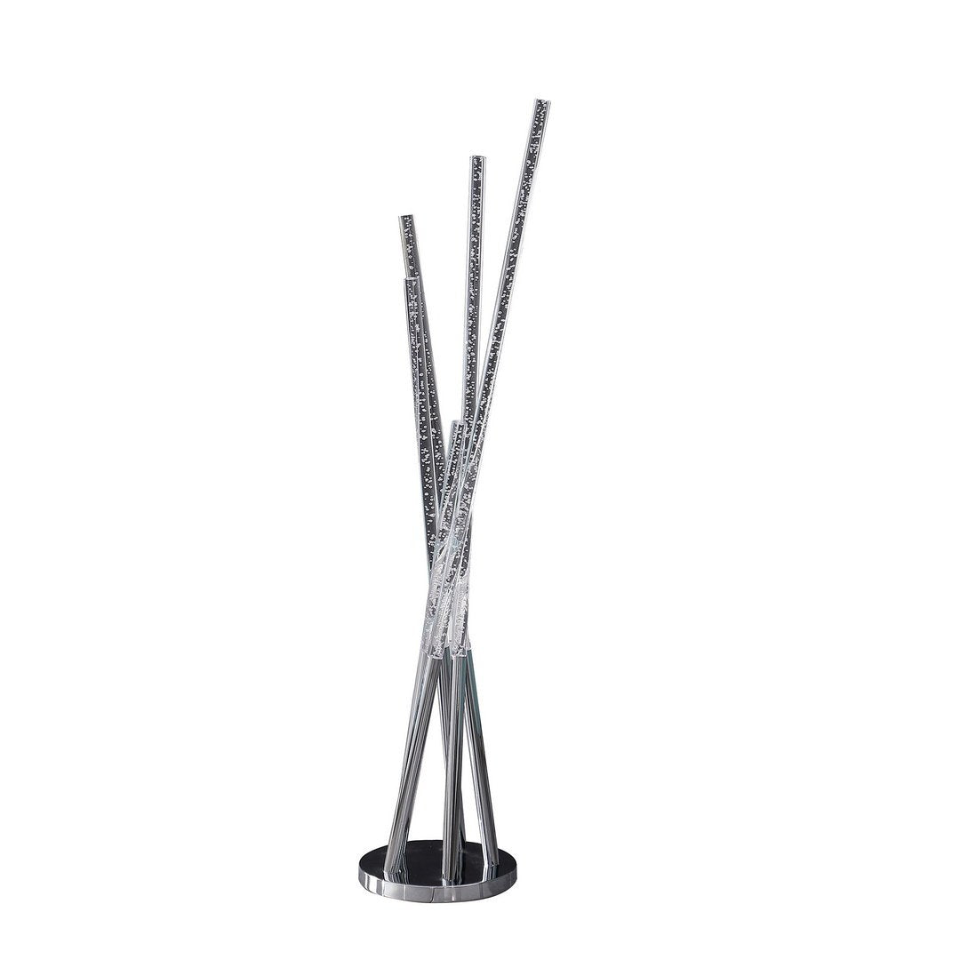 48.75" In Carina Modern 5 Acrylic Upright Legs Stix silver-metal