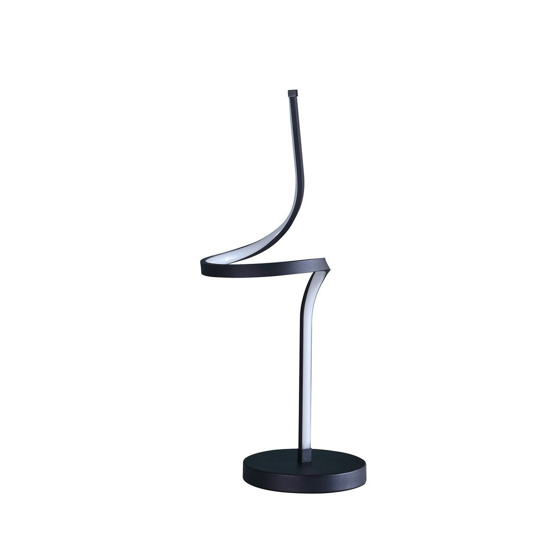 22" In Led Apollo Spiral Curved Tube Modern Table