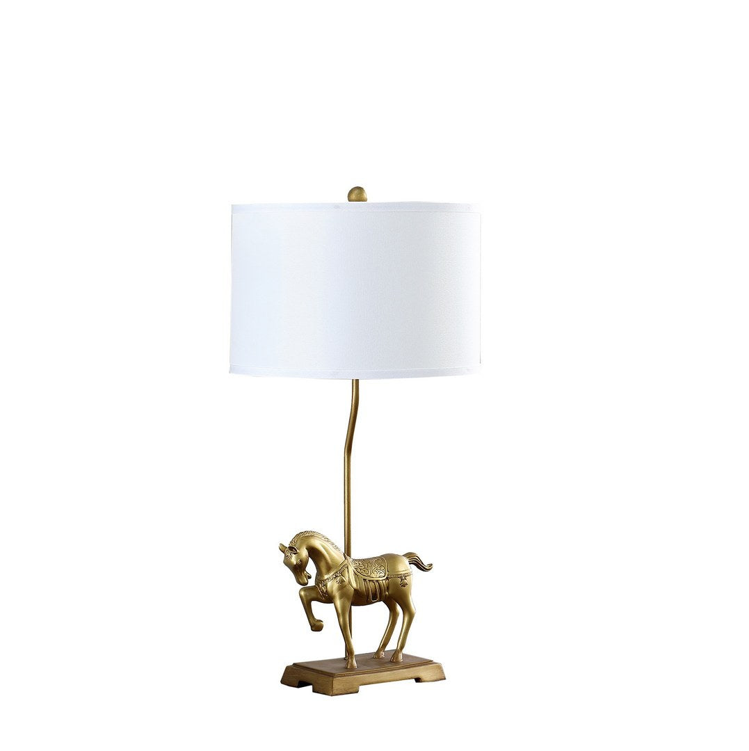 29.5" In Gold Royal Stallion Horse Resin Table