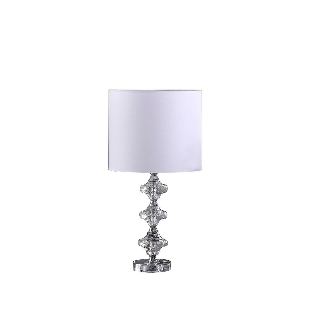 22.25" Geometric Prism Solid Crystal Table Lamp