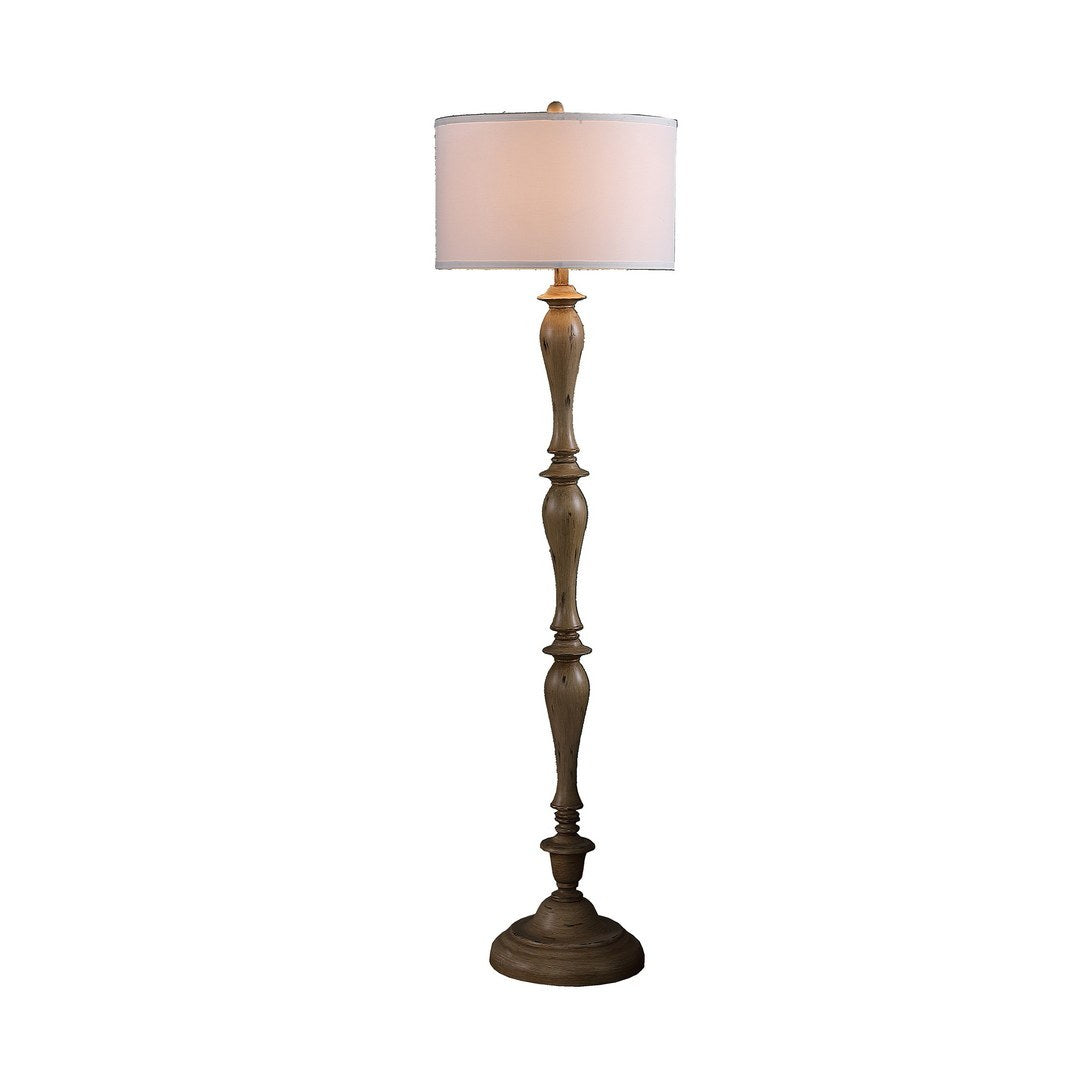 61.5" In Coastal Wood Effect Polyresin Floor Lamp