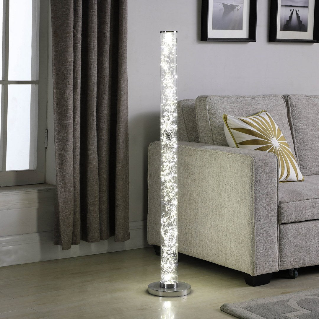 49" Exposed Rope Led Minari Clear Column Floor