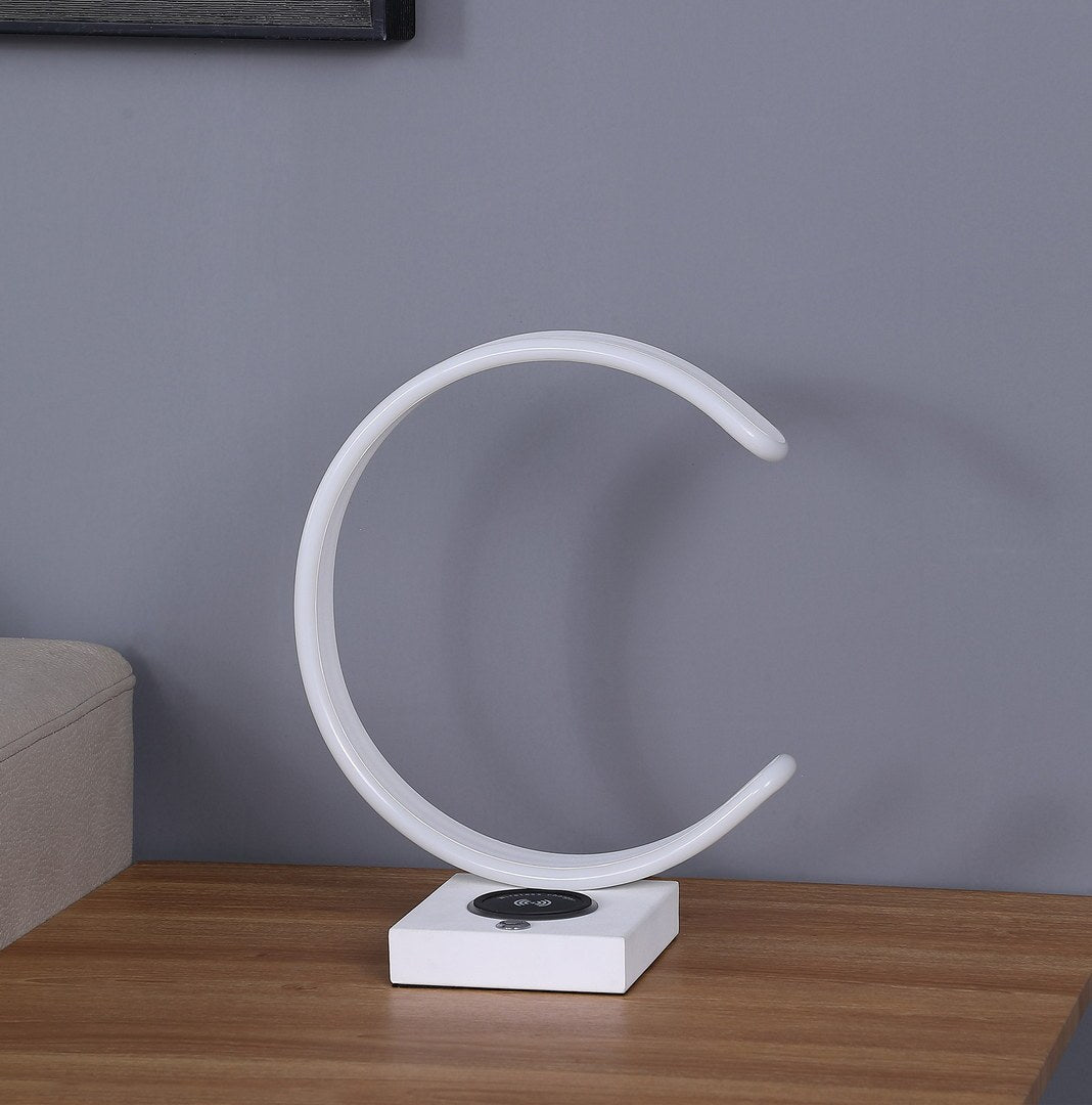 13.5" C Shape Led w Usb Wireless Charger Port