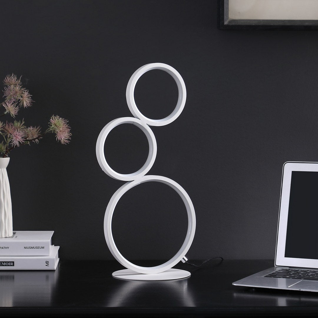 17" In 3 Ring Shaped Odu White Led Minimalist