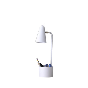 19.5" In Student White Metal Task Desk Lamp W