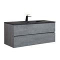 Wall Mounted Single Bathroom Vanity in Ash Gray