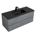 Wall Mounted Single Bathroom Vanity in Ash Gray