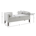 Upholstered Accent Bench gray-polyester