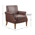 Faux Leather Accent Arm Chair