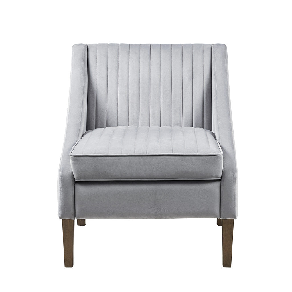 Upholstered Accent Chair light gray-polyester