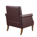 Faux Leather Accent Arm Chair