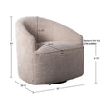 Upholstered 360 Degree Swivel Chair beige-polyester