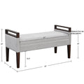 Upholstered Accent Bench light grey-polyester