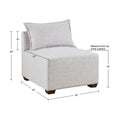 Modular Armless Chair ivory-polyester