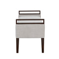 Upholstered Accent Bench light grey-polyester