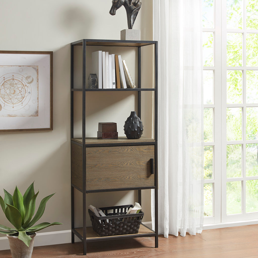 3 Shelf Bookcase with Storage Cabinet