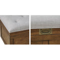 Wood And Upholstered Soft Close Storage Bench -