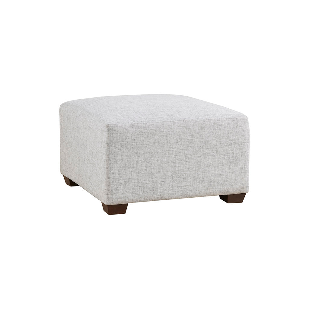 Modular Ottoman ivory-polyester