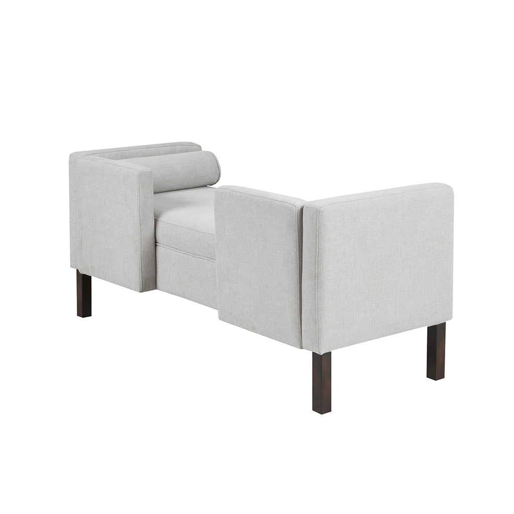 Upholstered Accent Bench gray-polyester