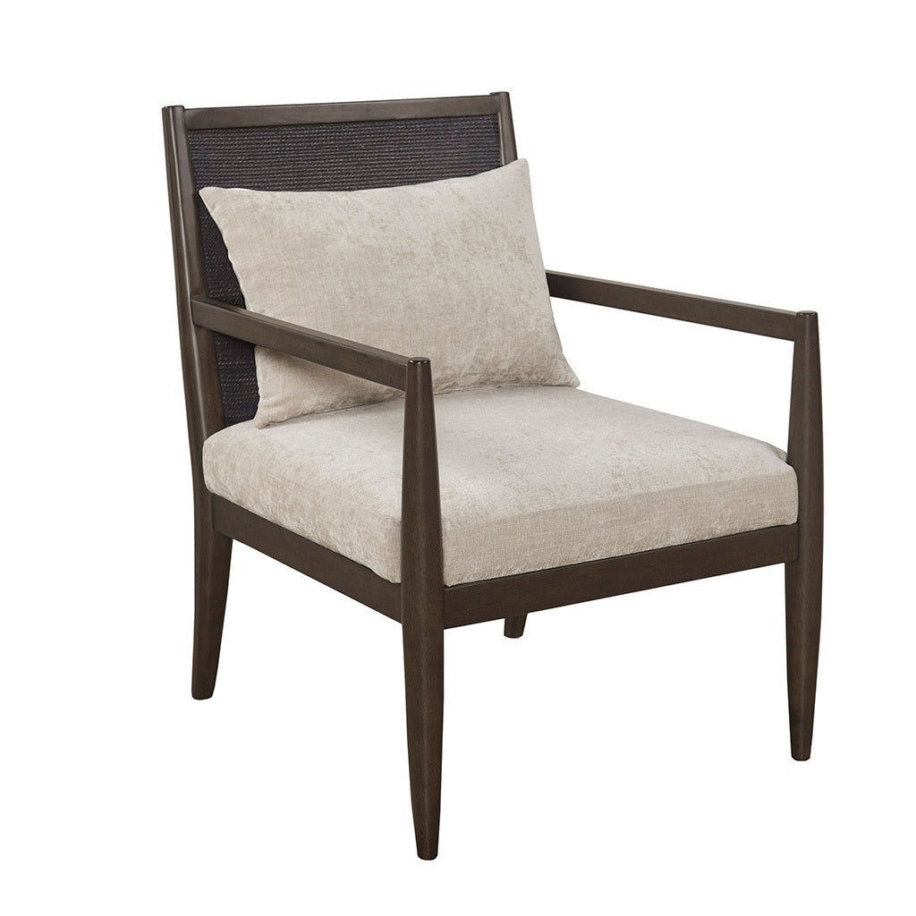 Handcrafted Seagrass Back Armchair with Removable