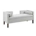 Upholstered Accent Bench gray-polyester