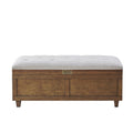 Wood And Upholstered Soft Close Storage Bench -