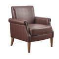 Faux Leather Accent Arm Chair