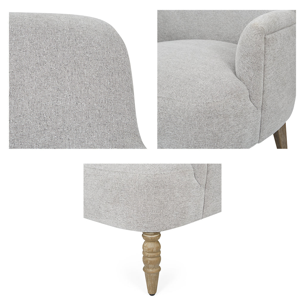 Upholstered Accent Chair light grey-polyester