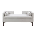 Upholstered Accent Bench gray-polyester