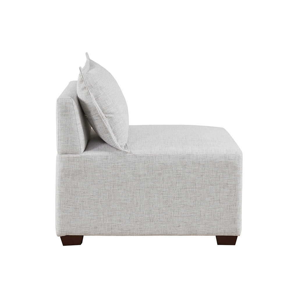 Modular Armless Chair ivory-polyester