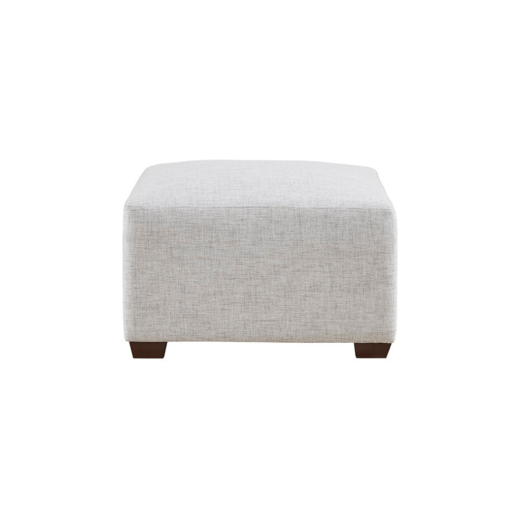 Modular Ottoman ivory-polyester