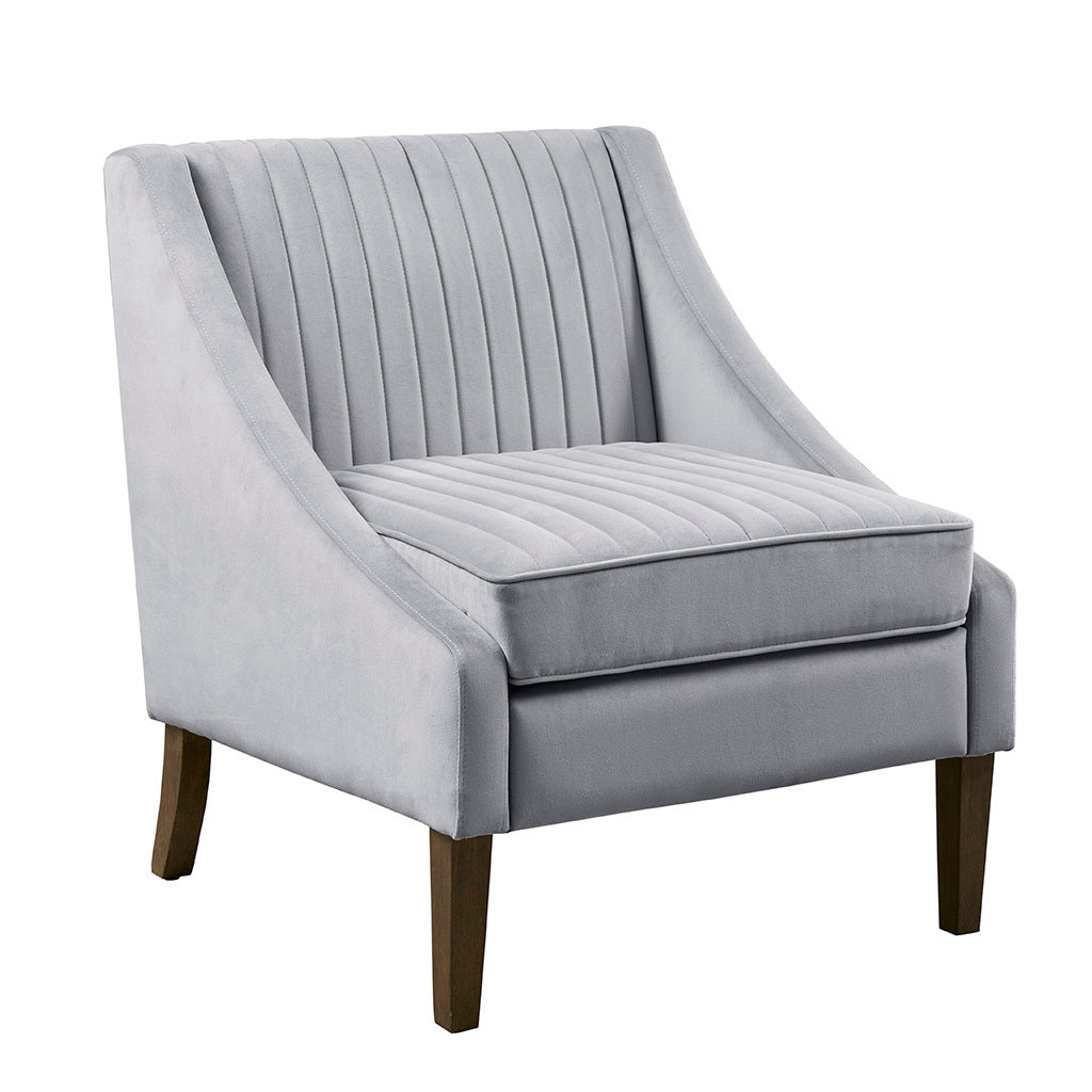 Upholstered Accent Chair light gray-polyester