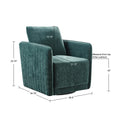 Upholstered 360 Degree Swivel Chair green-polyester