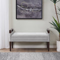 Upholstered Accent Bench light grey-polyester