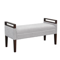 Upholstered Accent Bench light grey-polyester